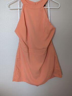 Lulu's Peach Halter Romper
